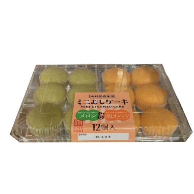 コストコの木村屋総本店ミニむしケーキのメロン＆清美オレンジ