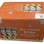 コストコのJELLY POPPING BOBAライチ烏龍茶ボバ＆アロエ入り