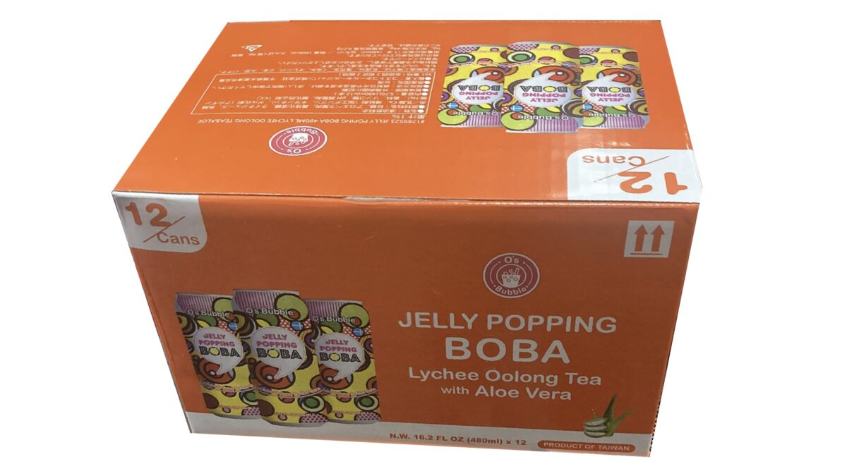 コストコのJELLY POPPING BOBAライチ烏龍茶ボバ＆アロエ入り