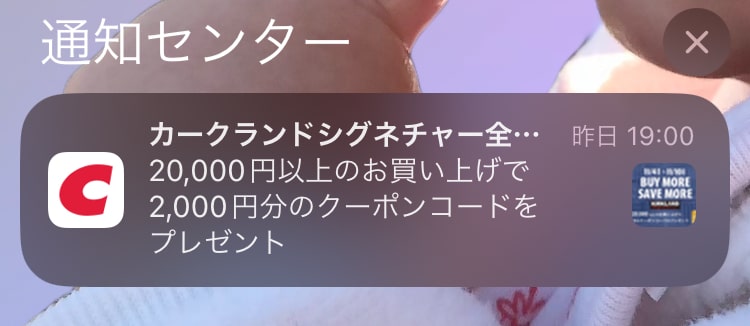 11/4〜11/10期間限定コストコオンラインで対象商品購入でクーポンもらえる