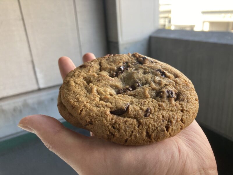 コストコフードコート新作メニューのダブルチョコチャンククッキーは手のひらサイズ