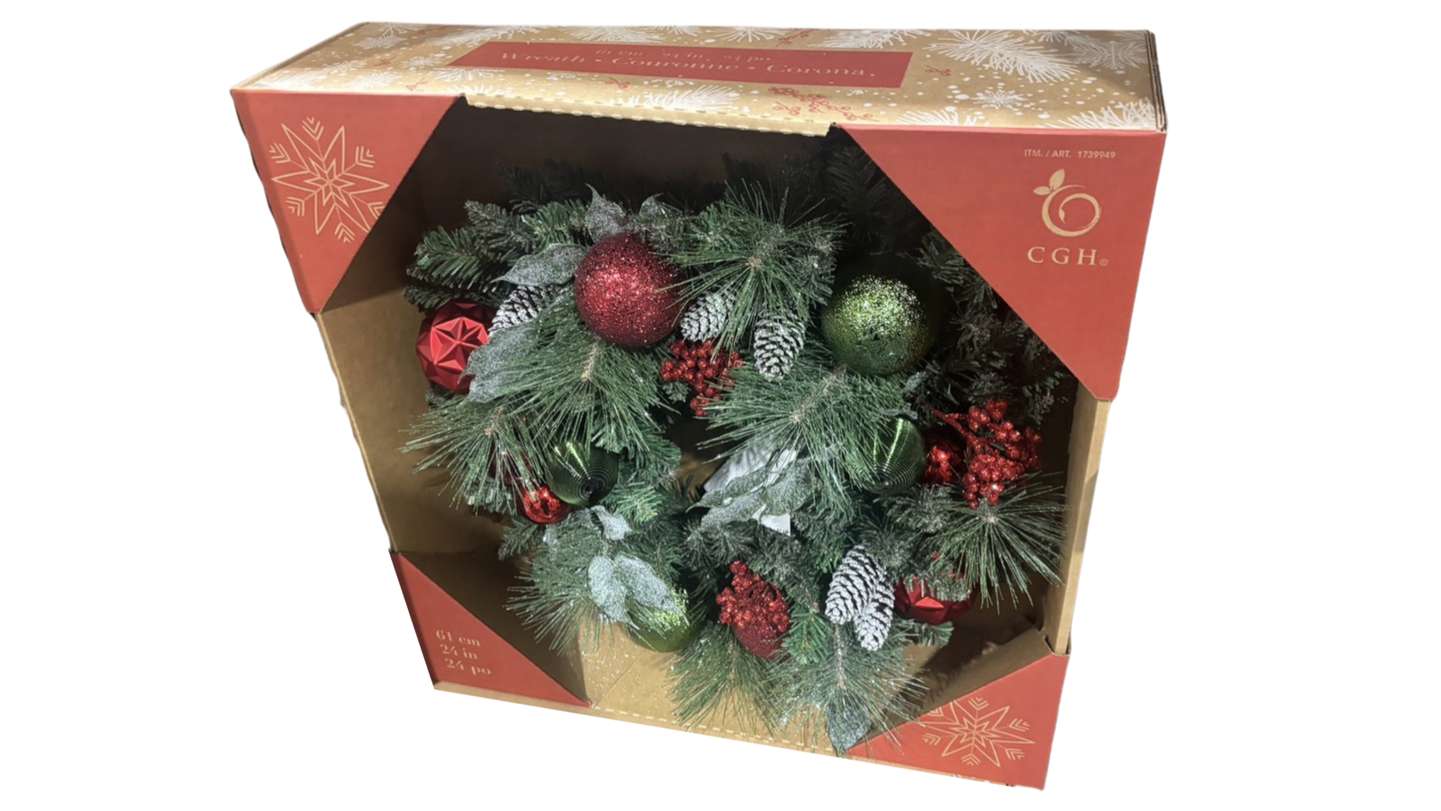 コストコのクリスマスリース61cm（2025年版）