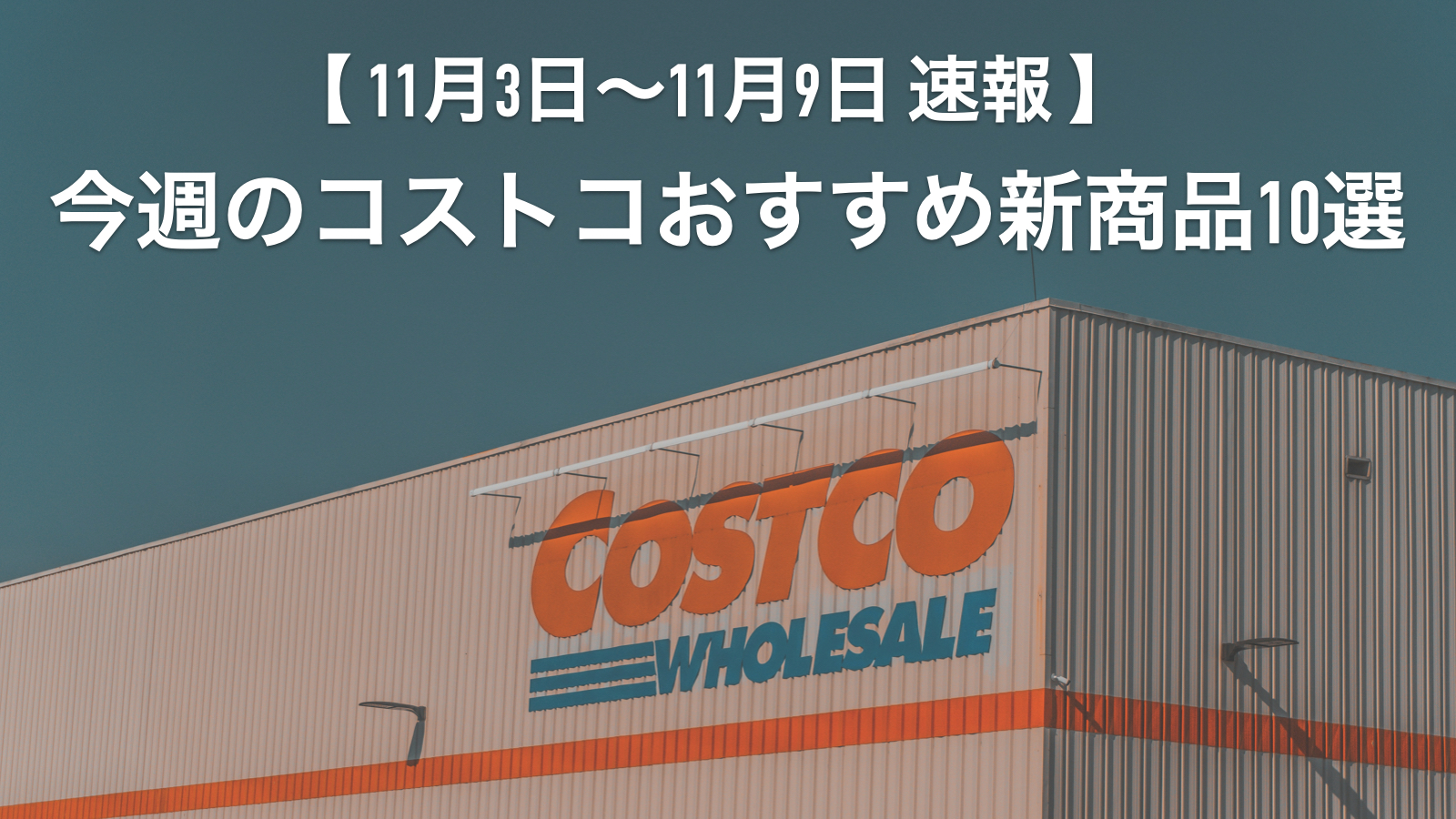 【コストコ】今週11月3日〜11月9日新発売の今買いたい新商品おすすめ10選！