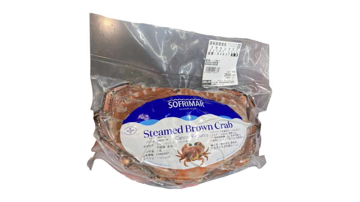 コストコ新商品のブラウンクラブ ヨーロッパイチョウ蟹（アイルランド産）