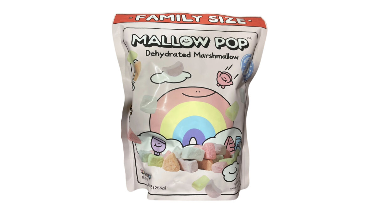 コストコ新商品のスナックス マローポップ レインボーマシュマロ