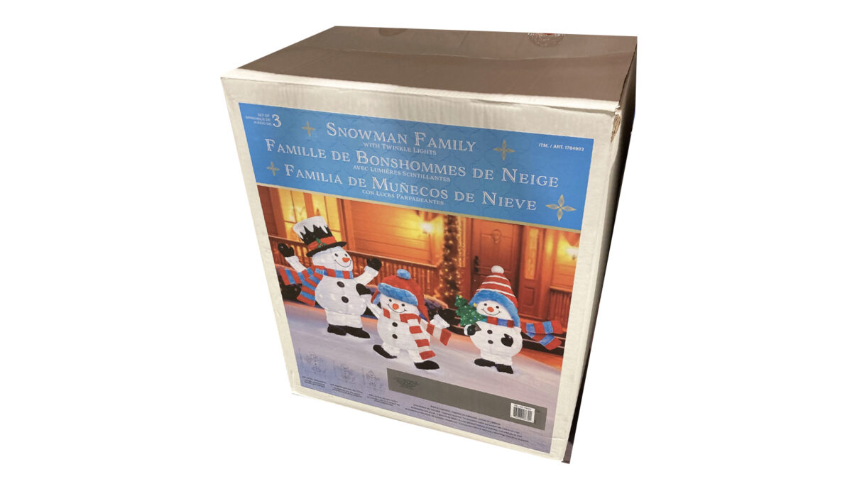 コストコ新商品のポップアップスノーマンファミリー