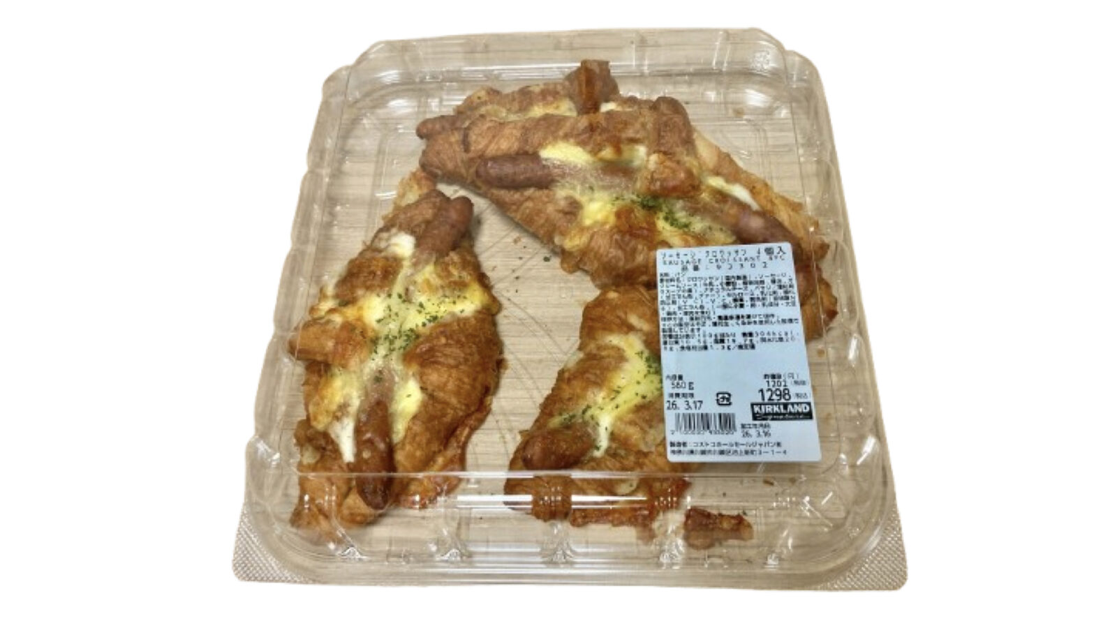 【コストコ新商品】ソーセージクロワッサン4個入りを実食レビュー！サイズ・値段・カロリーまとめ