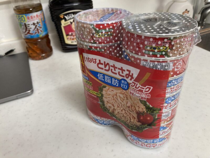 コストコで購入した新商品のいなば食品 国産とりささみフレーク低脂肪