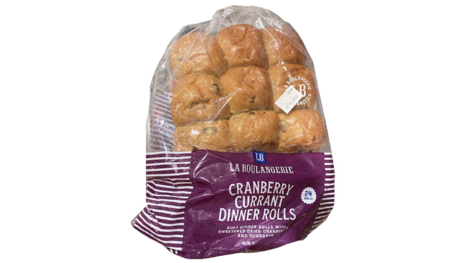 【コストコ新商品】LA BOULANGERIEクランベリーカラントディナーロール24個入りを実食!