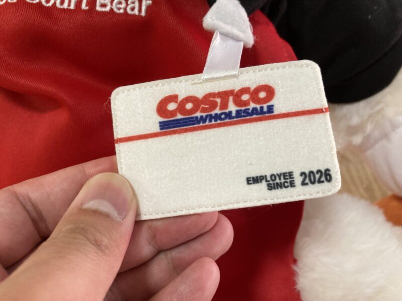 コストコ新商品のコストコ店員(スタッフ仕様)テディーベアぬいぐるみをレビュー