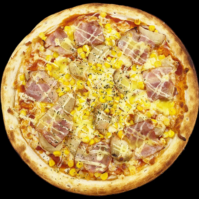 3．旨味ベーコンとじゃがコーンマヨピザ
